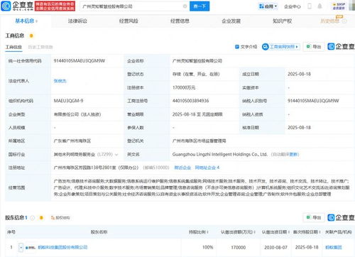 螞蟻集團成立靈知智慧控股公司，注冊資本17億進軍科技中介服務